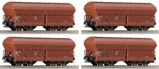 Set of 4 self-discharging hopper cars<br /><a href='images/pictures/Roco/66099.jpg' target='_blank'>Full size image</a>